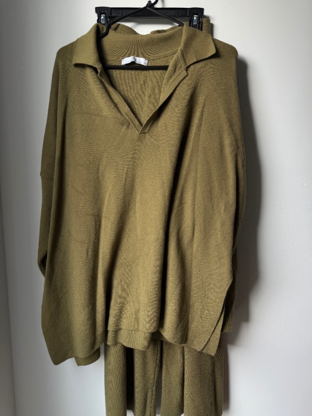 BSL Olive Green Oversized Set - Pants (M) & Shirt (XS / Oversized Fit)